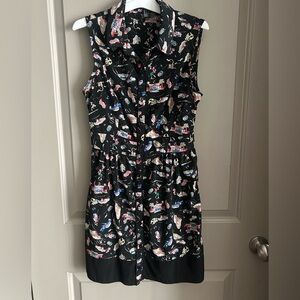 Fun quirky black print dress